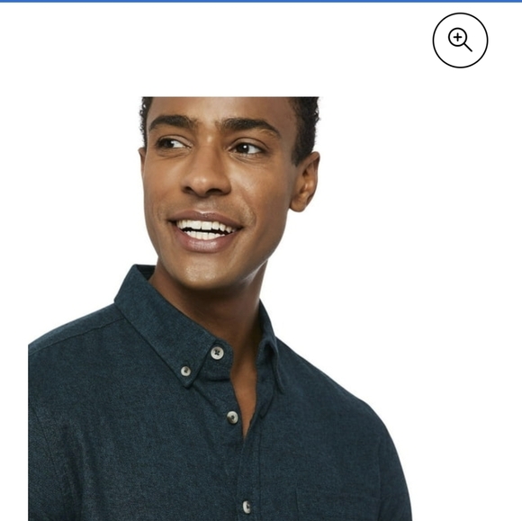 Men's flannel button up teal Jaspe cotton Shirt,  men's Size 2XL NWT - Picture 7 of 10